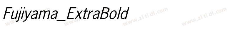 Fujiyama_ExtraBold N字体转换